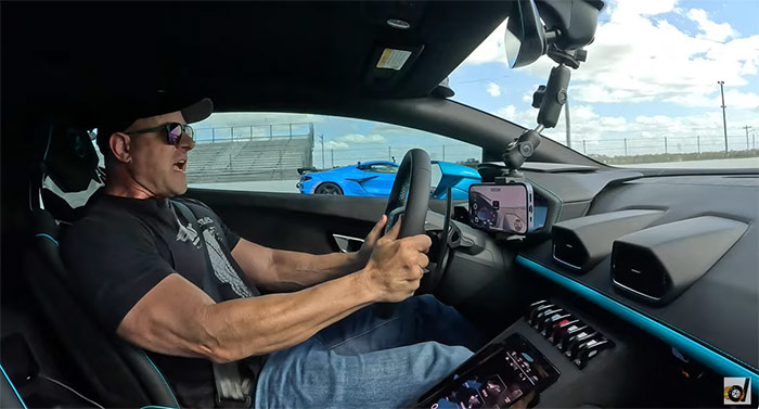 [VIDEO] C8 Corvette Z06 vs Lamborghini Huracán Tecnica on DragTimes is Neck and Neck!