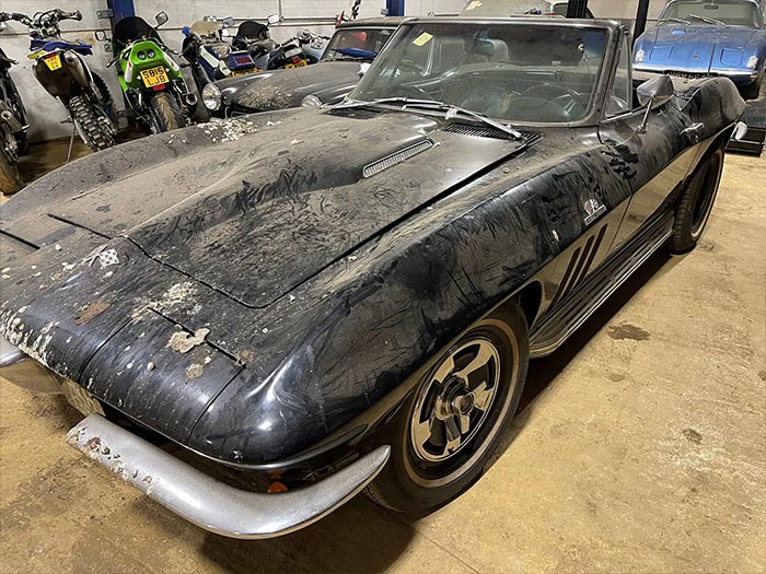 1966 Corvette Barn Find Sells for Double its Original Estimates at U.K. Auction