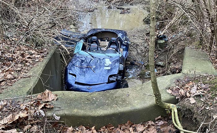 [ACCIDENT] C5 Corvette Driver Sends Car Down a Steep Embankment and Into a Creek