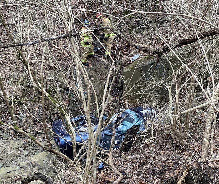 [ACCIDENT] C5 Corvette Driver Sends Car Down a Steep Embankment and Into a Creek