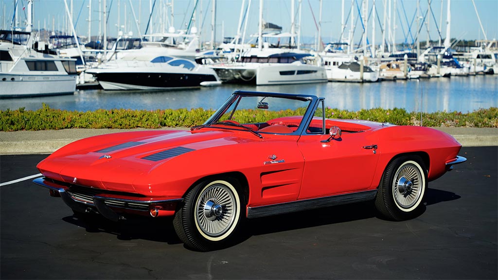 Lot S136 1963 Red/Red Fuelie Convertible – The first Sting Ray