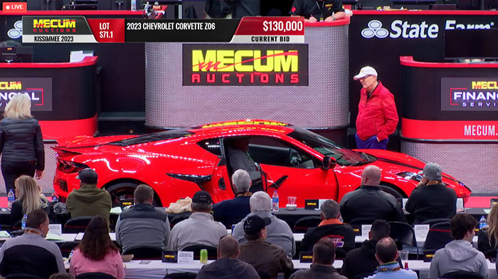 2023 Corvette Z06 Sells at Mecum Kissimmee 2023 for $275,000