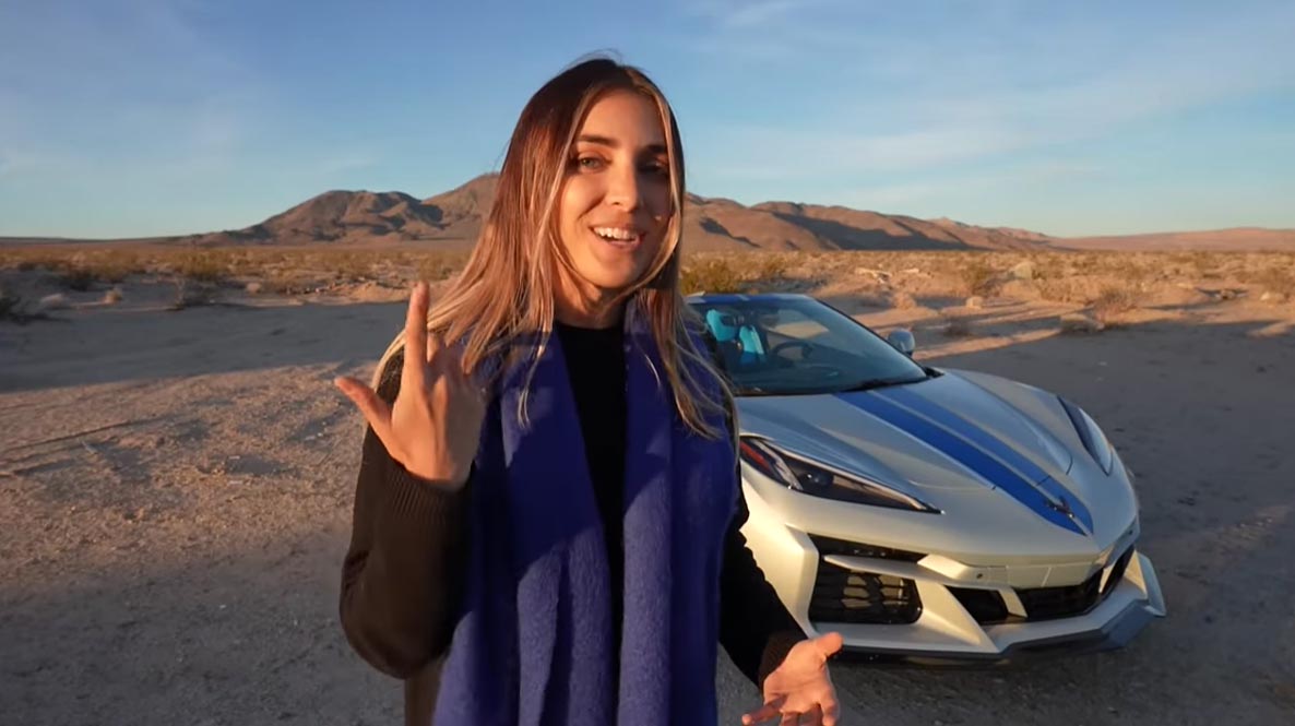 [VIDEO] Emelia Hartford Goes for a Wild Ride in the 2024 Corvette E-Ray