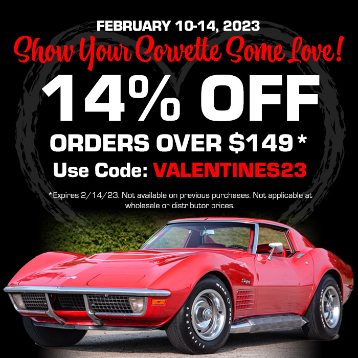 Save 14% this Valentine's Day with Paragon Corvette Reproductions