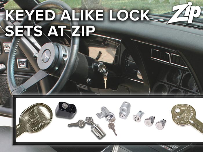 Say Goodbye to a Pocket Full of Keys with Zip Corvette's Keyed Alike Lock Sets