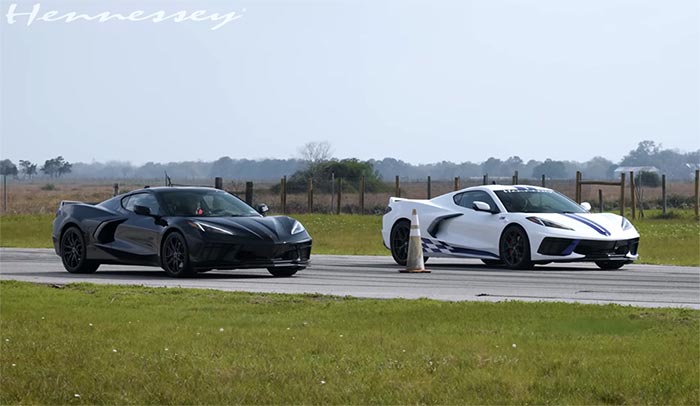 [VIDEO] A Standard C8 Corvette Races Hennessey's Supercharged H700 C8 Stingray
