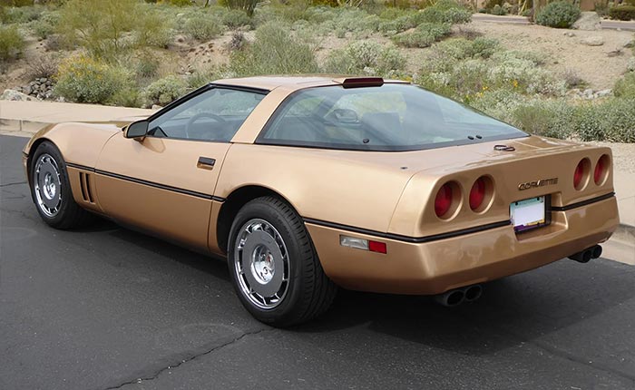 Corvettes for Sale: Rare Gold 1987 Corvette offered at No Reserve at BaT