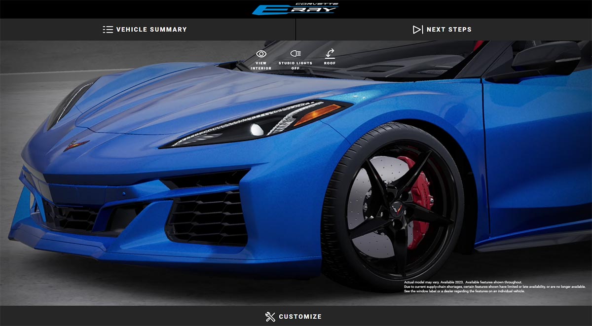 [PIC] Chevy Adds Full Gloss Black Wheels to E-Ray Visualizer