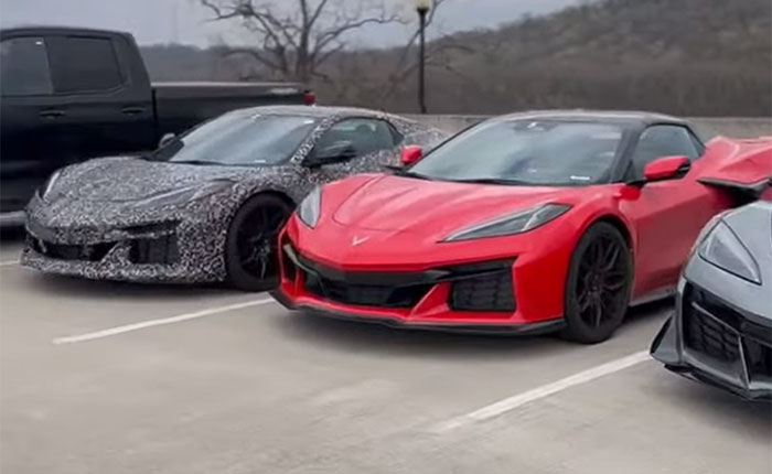 [SPIED] Chevy Engineers with Five Corvette Z06s Driving in Southeastern Indiana