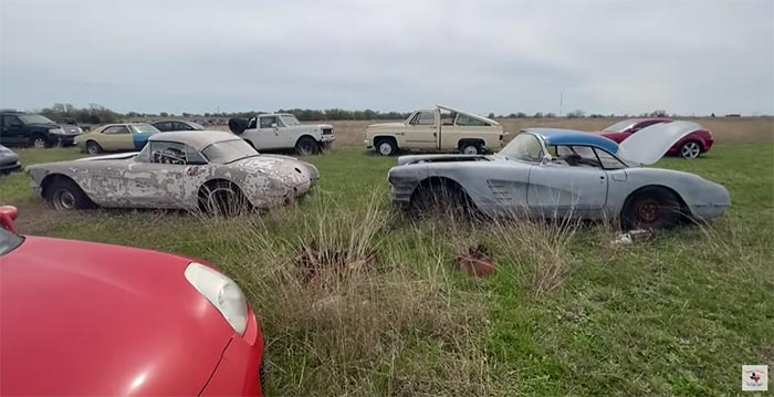 [VIDEO] Two 1958 Corvettes are Among the Classics Found in this Texas Field