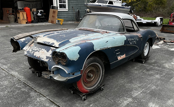 Corvettes for Sale: Grandma's 1961 Corvette Project on Bring a Trailer