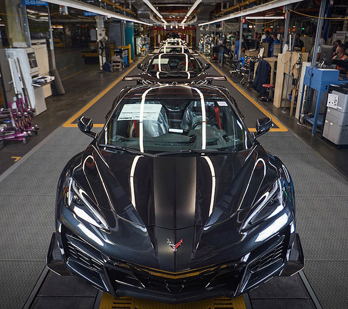 Corvette Z06s Coming Off the Assembly Line