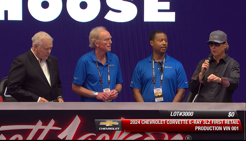 The First Retail 2024 Corvette ERay Sells at BarrettJackson for 1.15