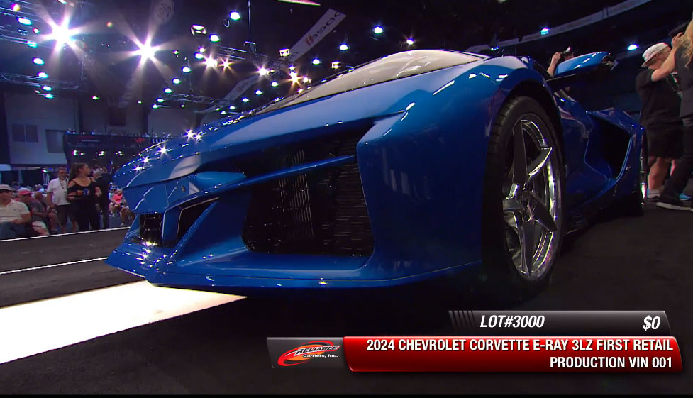 The First Retail 2024 Corvette E-Ray Sells at Barrett-Jackson for $1.1 Million
