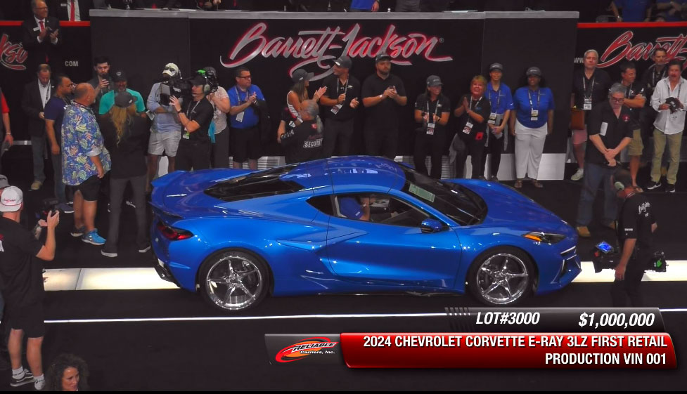 The First Retail 2024 Corvette E-Ray Sells at Barrett-Jackson for $1.1 Million