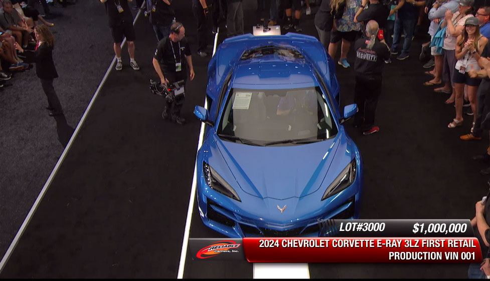 The First Retail 2024 Corvette E-Ray Sells at Barrett-Jackson for $1.1 Million
