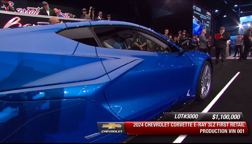 The First Retail 2024 Corvette ERay Sells at BarrettJackson for 1.15