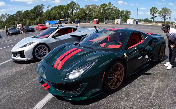 [VIDEO] 2023 Corvette Z06 Holds its Own Against a Modded Ferrari 488 Pista