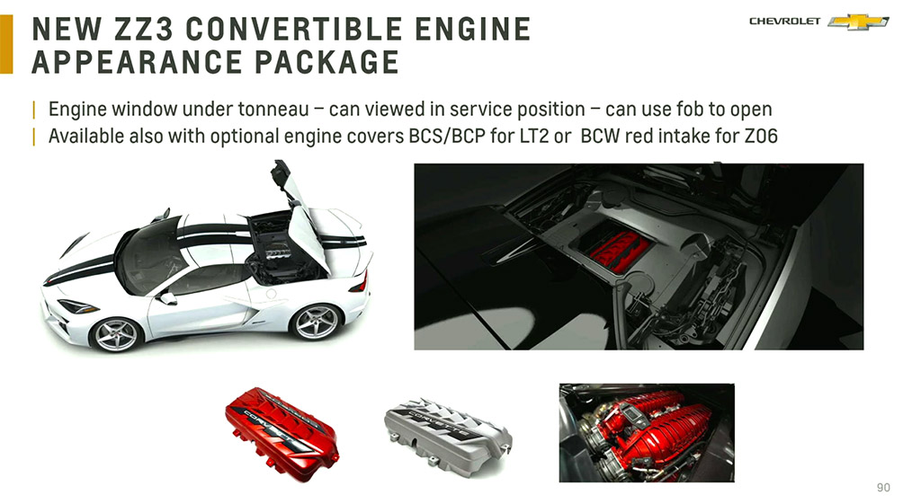 Engine Appearance Package for Convertibles