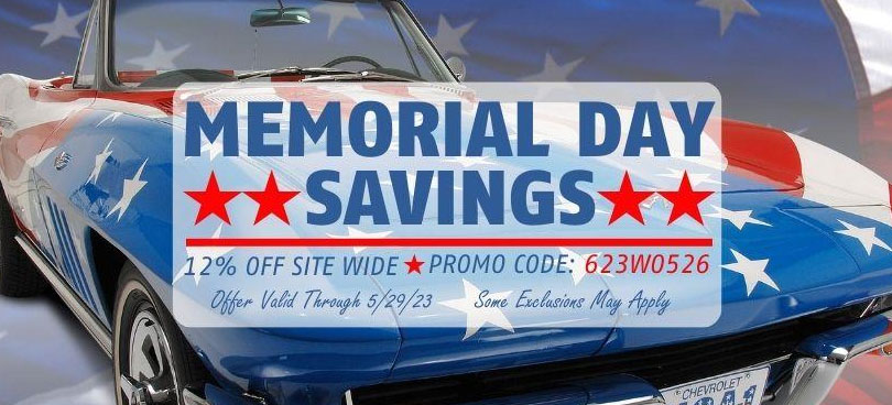 Save 12% Site Wide at Mid America Motorworks During Memorial Day Weekend