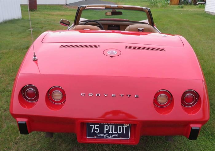 Corvettes for Sale: 1975 Corvette Pilot Car was 1st Convertible Built