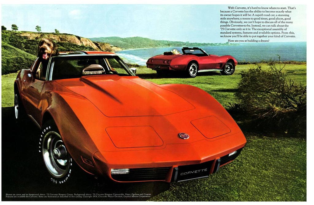 Corvettes for Sale: 1975 Corvette Pilot Car was 1st Convertible Built