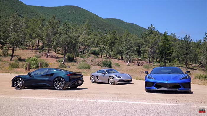 [VIDEO] The Corvette Stingray Takes on Porsche Cayman GTS and Lotus Emira