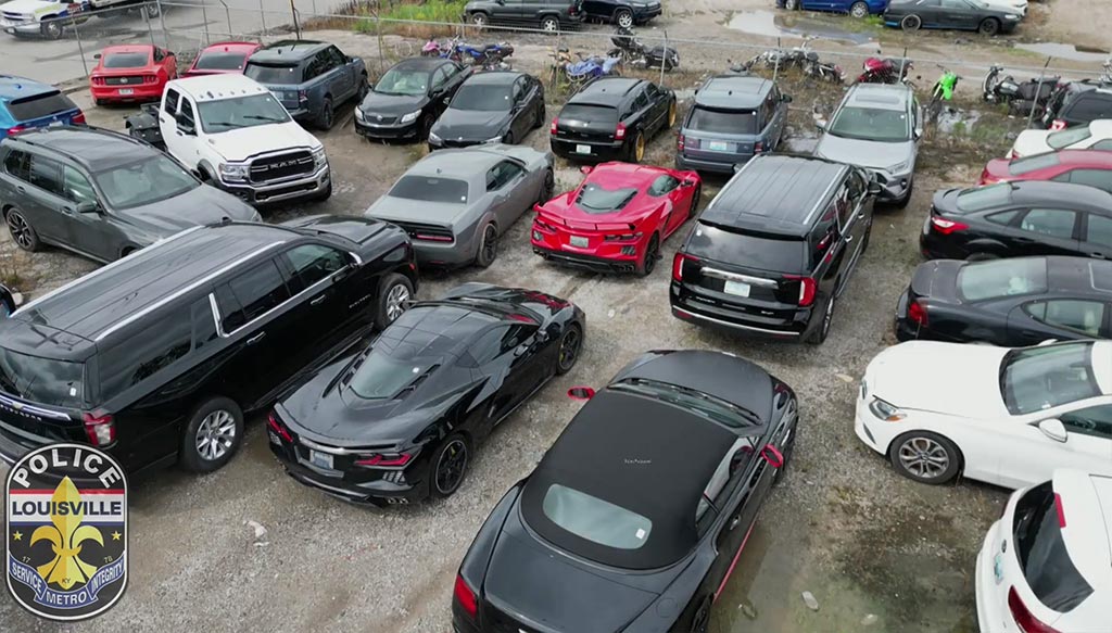 [VIDEO] Louisville Police Recover Stolen C8 Corvettes and Other High-End Vehicles