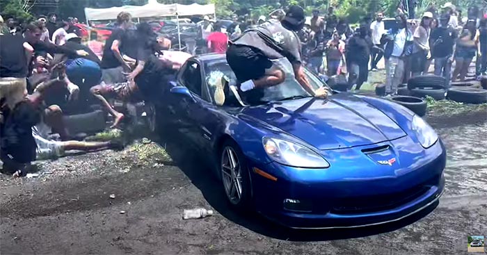 [VIDEO] C6 Corvette Takes Out a Few Spectators During 'Legal Pit' Event