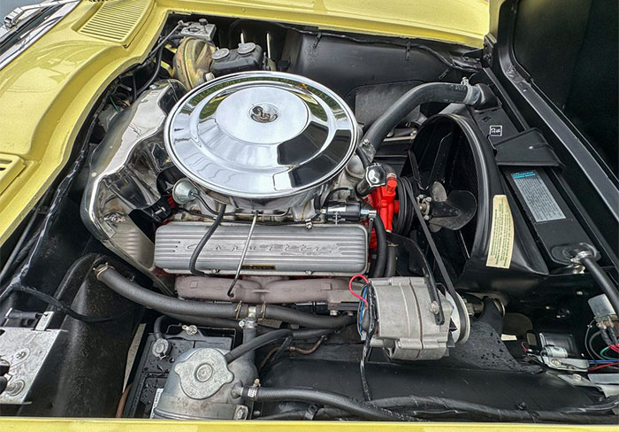 1965 Goldwood Yellow on Black 327/365hp Convertible