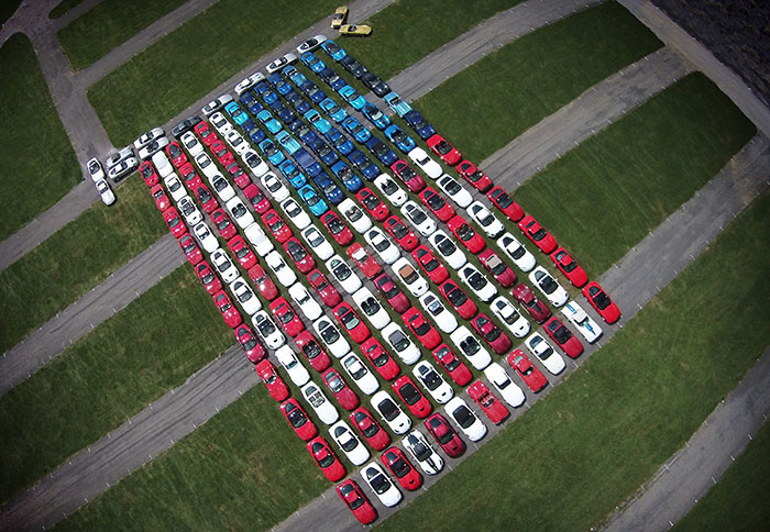 Corvette American Flag at Corvettes at Carlisle