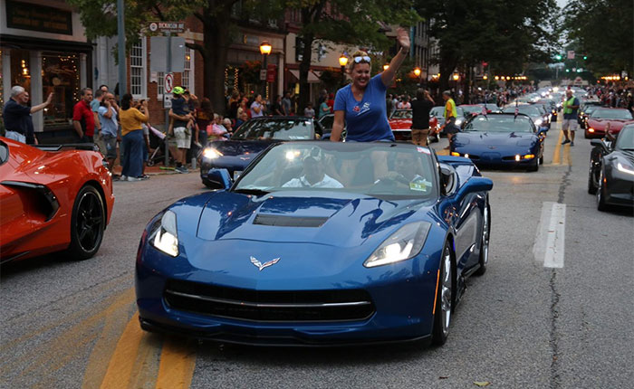 Corvette American Flag at Corvettes at Carlisle