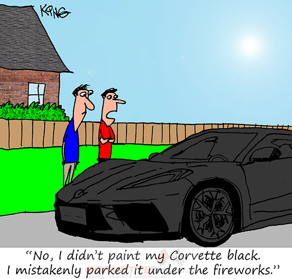 4th of July Corvette Comic: Be Careful Where You Park Tonight