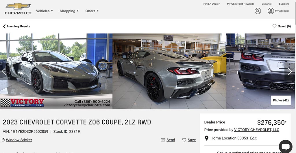Hall of Shame: Dealers Charging Highest ADMs for the Z06