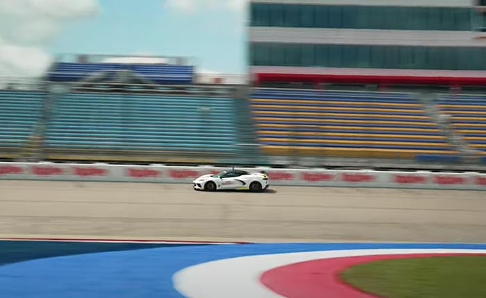 [VIDEO] IndyCar's Ryan Hunter-Reay and Rinus Veekay Drive the C8 Corvette Pace Car at the Iowa Speedway