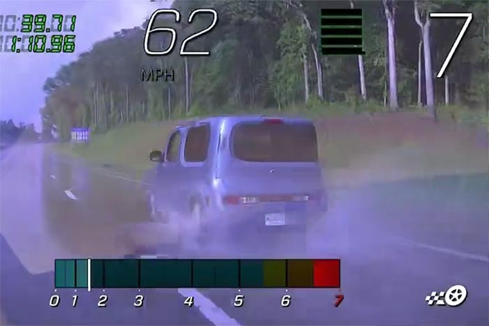 [VIDEO] C8 Corvette Stingray Owner Goes for a Wild Ride on a Wet Highway