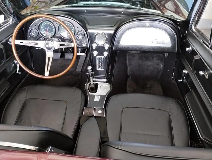 Corvettes for Sale: Milano Maroon 1965 Corvette to be Sold Today on BaT