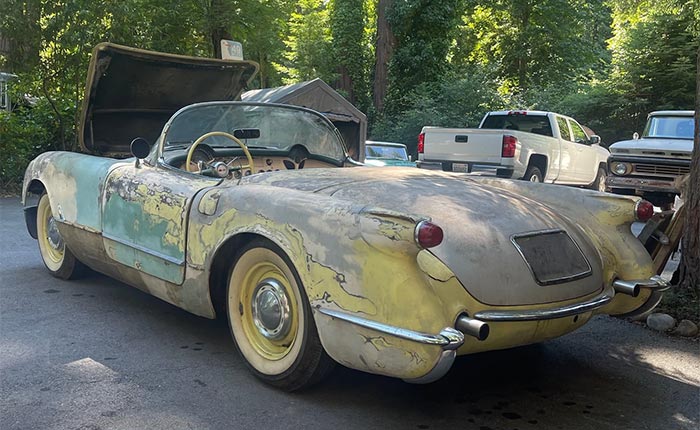 Corvettes for Sale: Barn Find 1955 Corvette in California
