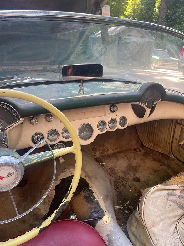 Corvettes for Sale: Barn Find 1955 Corvette in California
