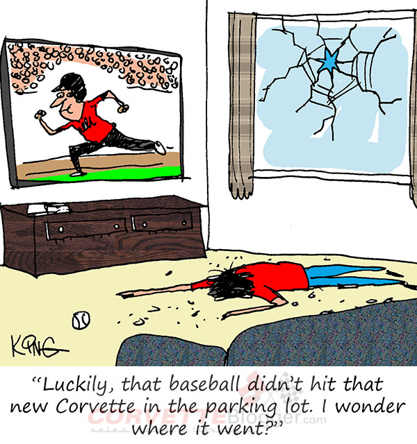 Saturday Morning Corvette Comic: Keeping Your Eye on the Ball