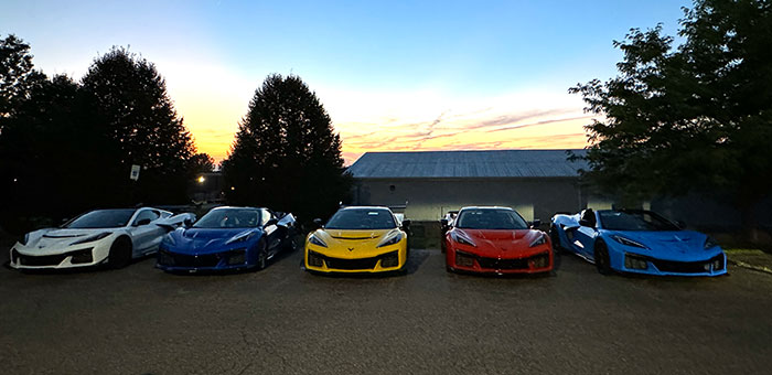 Corvette ZR1s at a Retirement Party for Tadge