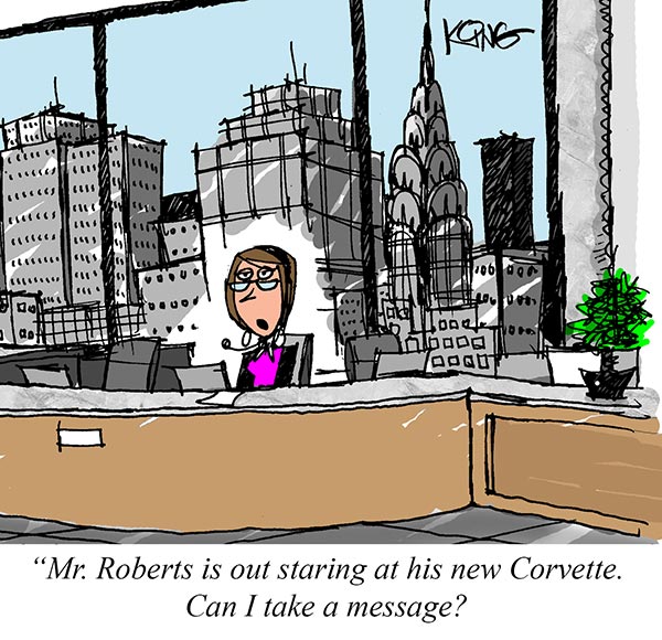 Saturday Morning Corvette Comic: Out of the Office