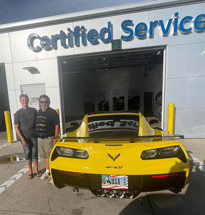 C7 ZR1 Owner Donates Tires to Stranded ZR1 Caravan Driver at Wyoming Dealership