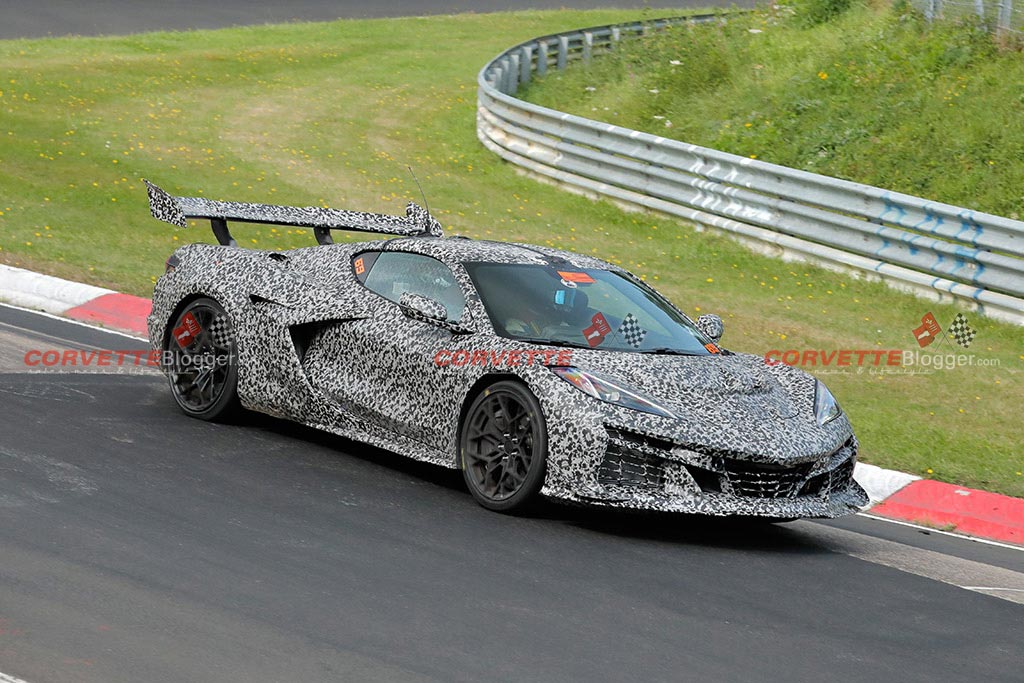 C8 Corvette ZORA Prototypes Take the Nurburgring as Sticker Shows Electrification Warning