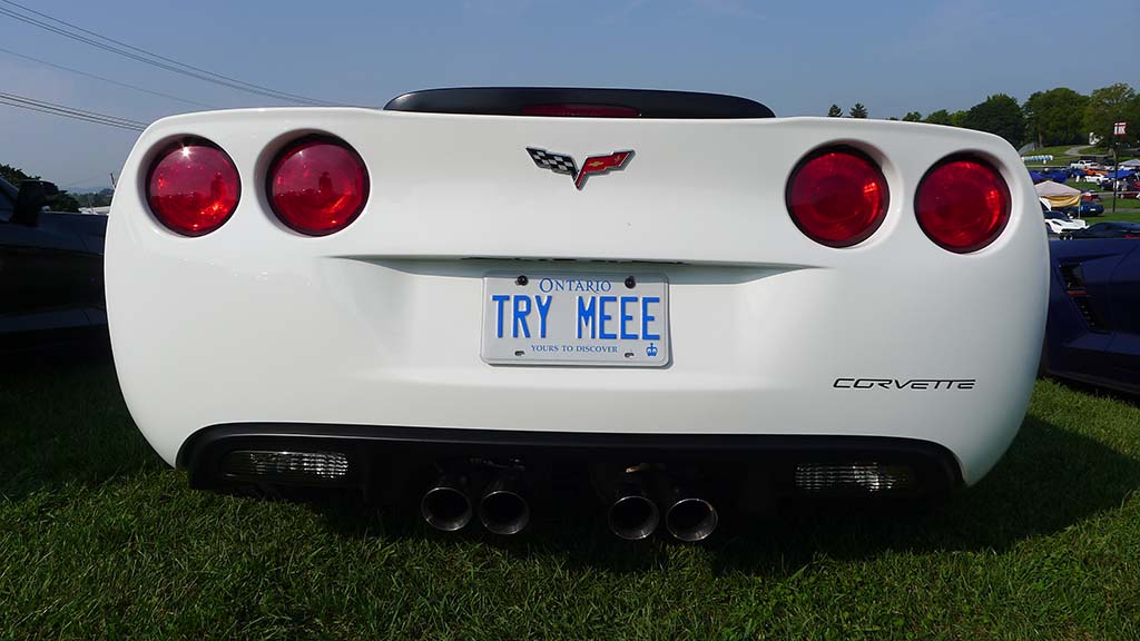 Corvette Vanity Plates at Carlisle 2024