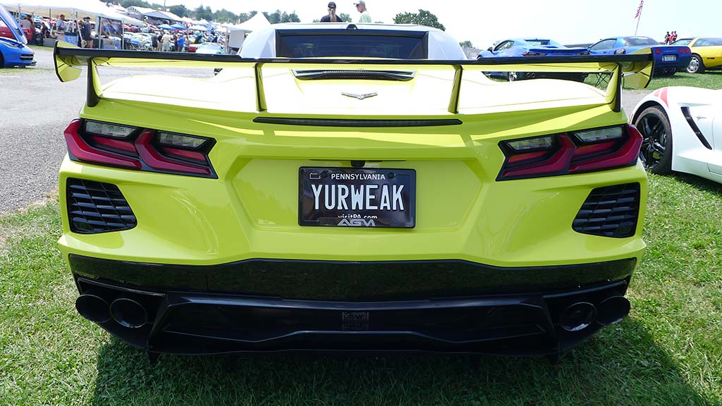 Corvette Vanity Plates at Carlisle 2024
