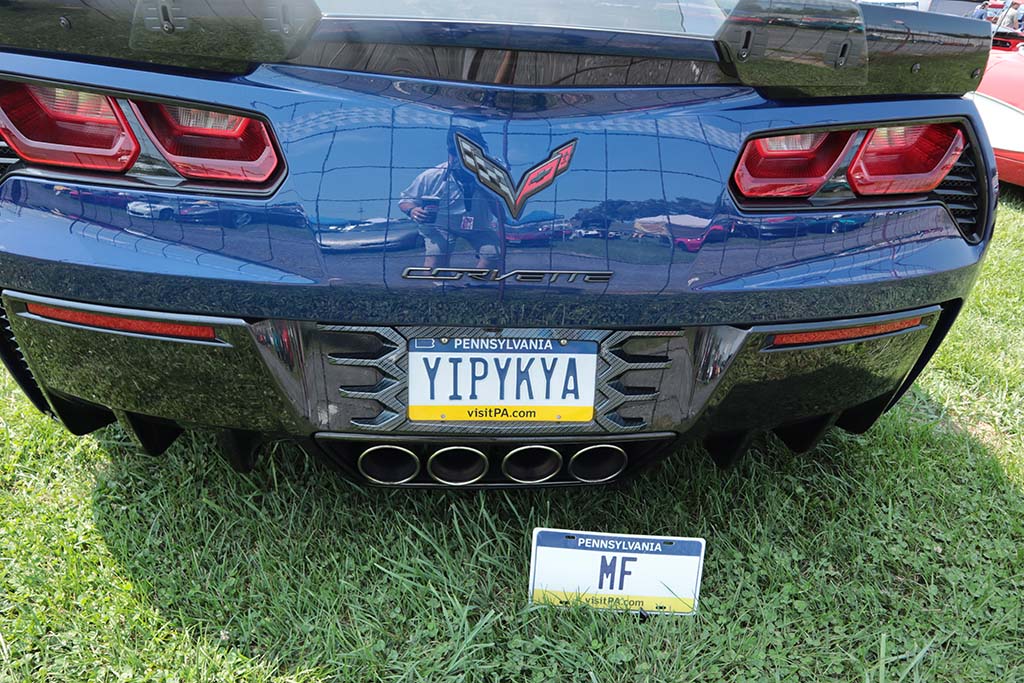 Corvette Vanity Plates at Carlisle 2024