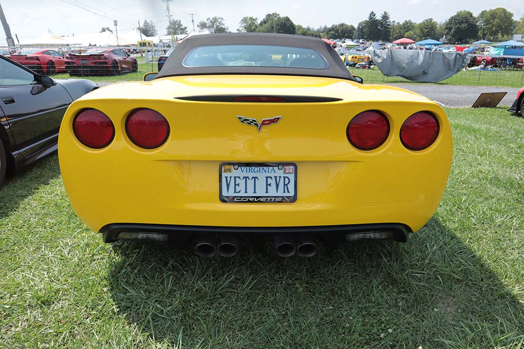 Corvette Vanity Plates at Carlisle 2024