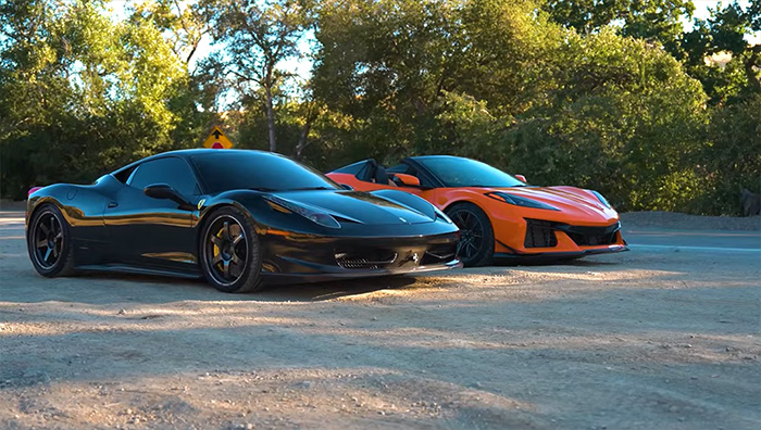[VIDEO] It's Master vs Apprentice in YouTube Matchup of Ferrari 458 Italia and C8 Corvette Z06
