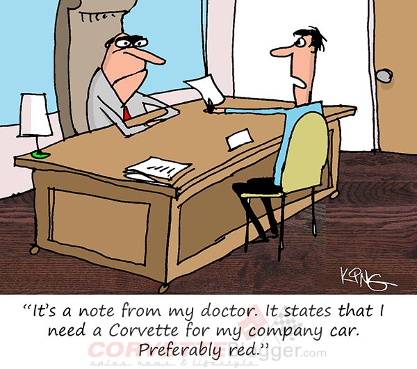 Saturday Morning Corvette Comic: Bob Exploits a Loophole in the HR Manual